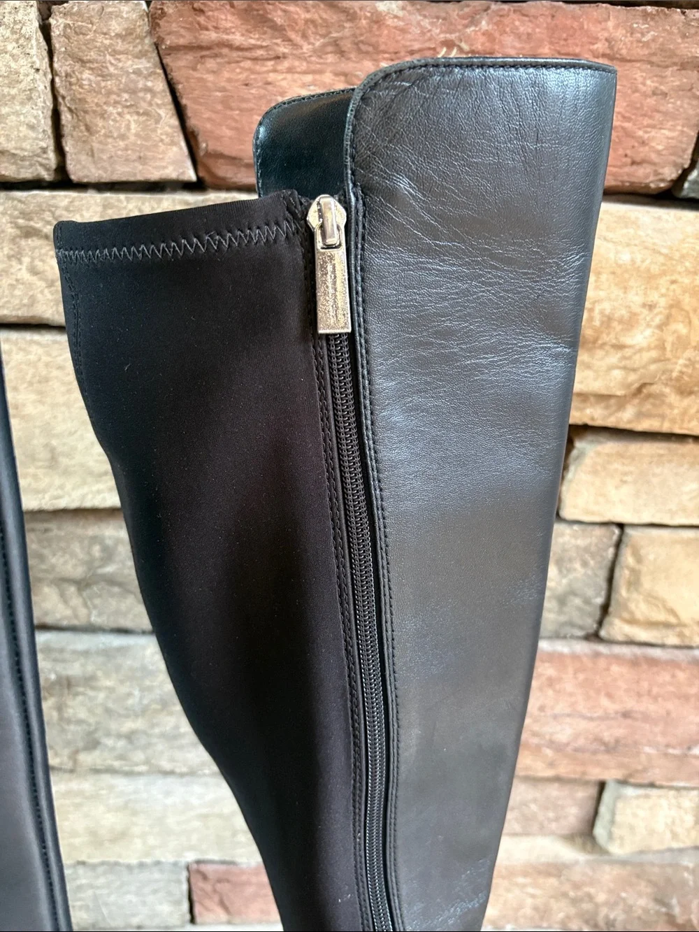 Michael Kors sz 7 black leather tall riding boots